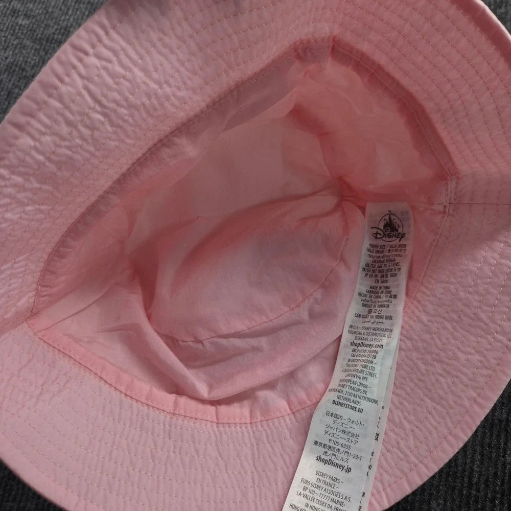 Disney Parks Minnie Mouse Pink Quilted Bucket Hat Snow‎ Angel Youth Kids NWT